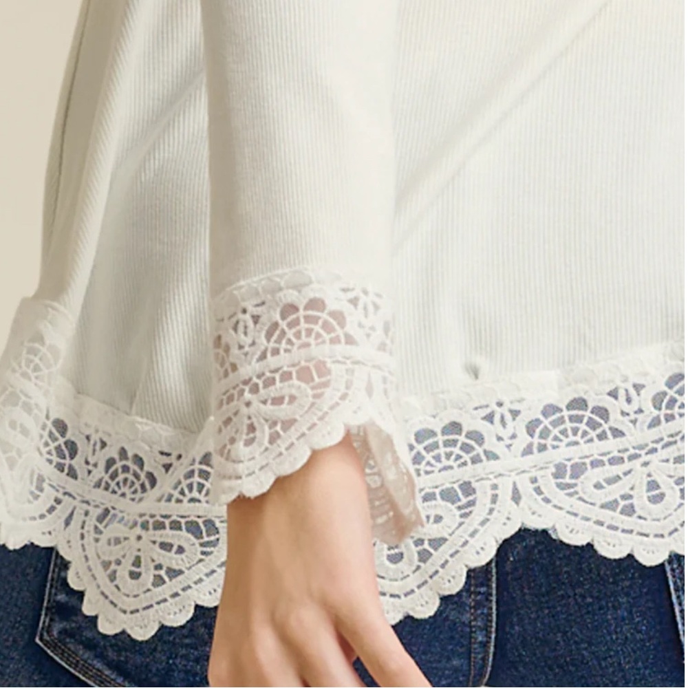 VENUS - Babydoll Lace Trim Top - Picture 5 of 8